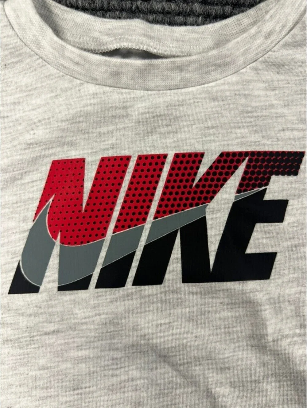 Nike Baby Boy 12M 2-Piece Set - Grey Cotton T-Shirt & Black Dri-FIT Shorts
